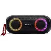 Aiwa BST-650, 20 W, 60 - 20000 Hz, Verkabelt & Kabellos, 10 m, Tragbarer Stereo-Lautsprecher, Schwarz