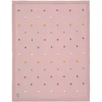 Lassig Gestrickte Decke 80x100 cm, Pink Dots