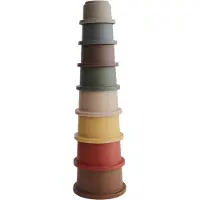 Mushie Bibs Stacking cup retro 70.003.20 - Braun