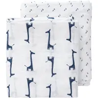 Fresk Giraffe Swaddle Indigo Blau 120 x 120 cm - B