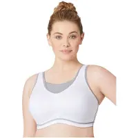Glamorise Elite Sport-Bustier mit bestem Halt Glamorise Weiß mit grauem Besatz