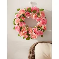 Klingel Rattan-Kranz 'Rosen' Rosé