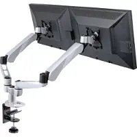Speaka Professional SuperFlex 2fach Monitorhalter, Tischmontage mit Gasdruck-Technik mit Grommet- und C-Klemme