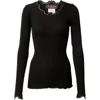 Rosemunde Damen Tops & T-Shirts Babette Silk T-shirt Lace - Zwart - Größe L