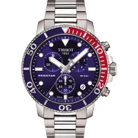 Tissot T1204171104103 Herren-Taucheruhr Chronograph Seastar 1000 Blau/Rot