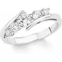Amor Ring für Damen, Sterling Silber 925, Zirkonia (synth.) amor Silber