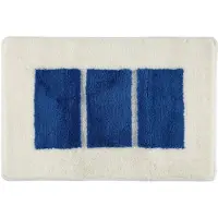 Rhomtuft Badteppich Liberty weiß/blau - 844 Rhomtuft Weiß/blau - 844