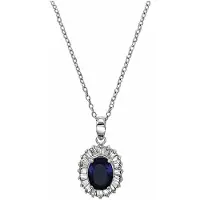 Amor Kette mit Anhänger für Damen, Sterling Silber 925 rhodiniert, Zirkonia (synth.) amor Silber