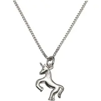 Zeeme Anhänger mit Kette 925/- Sterling Silber ohne Stein 36/38cm Glänzend ZEEme Weiß