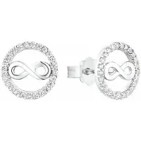 s.Oliver Ohrstecker für Damen, 925 Sterling Silber Zirkonia (synth.) | Infinity s.Oliver Silber