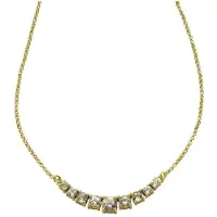 Zeeme Collier 925/- Sterling Silber Weißtopas weiß 45cm Glänzend ZEEme Gelb