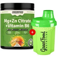 GreenFood Nutrition Performance Mg+ZN Citrate + Vitamin B6 300ml Shaker 420 g Pulver