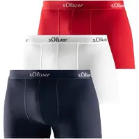 s.Oliver Herren Boxershorts, 3er Pack - Boxerbrief, Baumwoll-Stretch