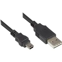 GOOD CONNECTIONS Alcasa 3310-EU005 USB Kabel 0,5 m USB 2.0 USB A Mini-USB B Schwarz (3310-EU005)