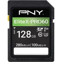 PNY EliteX-PRO60 - Flash-Speicherkarte - 128 GB - Video Class V60 / UHS-II U3 / Class10 - microSDXC UHS-II