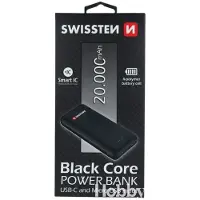 Swissten 22013928, 20000 mAh, Lithium Polymer (LiPo), Schwarz