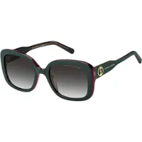 Marc Jacobs - Dunkelgraue Sonnenbrille mit blaugrünen SF-Gläsern