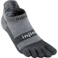 Injinji Run NuWool Lightweight Sneakersocken grau