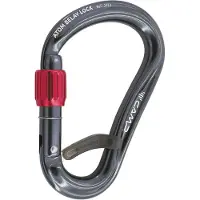 Aa Atom Belay Lock HMS-Schraubkarabiner mit Drehsicherung, patentiertem Verschluss, 24 kN, 85 g