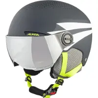 Alpina Skihelm Zupo Visor Charcoal Neon Matt Kinder-54 - 58 cm