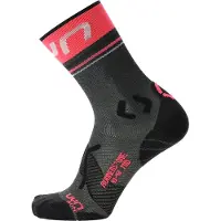 UYN Laufsocken Damen Runner's One Mid Socks Grey Melange/Pink-Schuhgröße 37 - 38