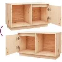 vidaXL TV-Schrank 74x35x44 cm Massivholz Kiefer
