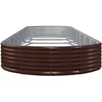 vidaXL Hochbeet Verzinkter Stahl 600x140x36 cm Braun
