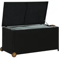 vidaXL Garten-Auflagenbox Schwarz 120x65x61 cm Poly Rattan