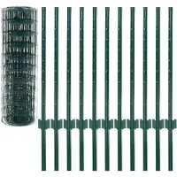 vidaXL Metallzaun Stahl 20 x 0,8 m Grün