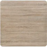 vidaXL Bistrotisch MDF und Stahl Quadratisch 80x80x75 cm Eichenoptik