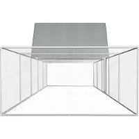 vidaXL Hühnerstall 10x2x2 m Verzinkter Stahl