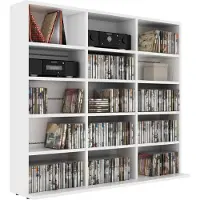 vidaXL CD-Regal Weiß 100x23x89,5 cm Holzwerkstoff