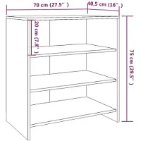 vidaXL 2-tlg. Sideboard Betongrau Holzwerkstoff