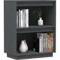 vidaXL Beistellschrank Grau 60x34x75 cm Massivholz Kiefer