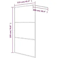vidaXL Duschwand für Begehbare Dusche Weiß 115x195 cm ESG-Klarglas