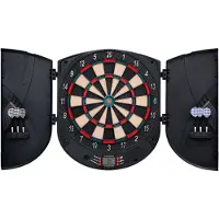 vidaXL Elektrische Dartscheibe mit Darts Schwarz Polypropylen
