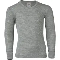 Engel Bluse - Wolle/Seide - Grau Meliert - - 6 Jahre (116) - Blusen