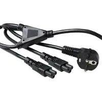 ACT AK5208, 1,8 m, CEE7/7, 2 x C5-Kupplung, 230 V, 6 A