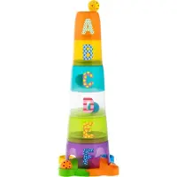 Chicco Stapelbarer Super Tower-pyramide Mit 6 Würfeln Und 4 Bällen 30x62x30 Cm