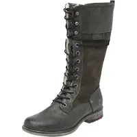 Mustang Damen Stiefel Schnürstiefel Warmfutter Blockabsatz 1295-606, Größe:38 EU, Farbe:Schwarz
