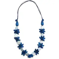 Collezione alessandro Lange Kette "Edith" mit Holzperlen