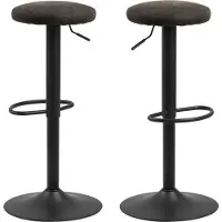 Actona 2er Set Finch Barhocker Stahl/Stoff