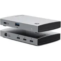 Alogic TB4H3TB, Thunderbolt 4, Thunderbolt 4, USB 3.2 Gen 2 (3.1 Gen 2) Type-A, 40000 Mbit/s, 60 Hz, 3840 x 2160, Schwarz, Grau