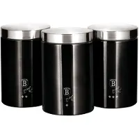 Berlinger Haus 3er Set Schwarz Silber BH-6296 Küchenbehälter