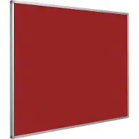 Smit Visual Pinnwand Softline, Profil 16 mm, rot – 120 x 300 cm