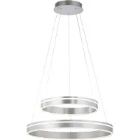 Paul Neuhaus Q-VITO LED-Pendelleuchte in Stahloptik mit einstellbarer Lichtfarbe und Smart-Home-ZigBee-Steuerung (2700–5000 K)