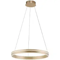 Paul Neuhaus LED Pendellampe CCT Q-Vito Ring Pendelleuchte Ring Works with Alexa, Fernbedienung messing matt Wohnzimmer, Esszimmer, Küche 8411-13, 8411-55, 8411-60
