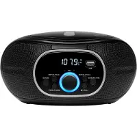 Medion tragbare Boombox E65711, CD/MP3 Player, UKW FM, AUX, Batteriebetrieb, schwarz