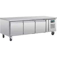 Polar Serie U 3-türiger GN-Kühltisch 317L