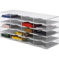 Styro Dokumentenablage styropost Transparent, 20 Fächer